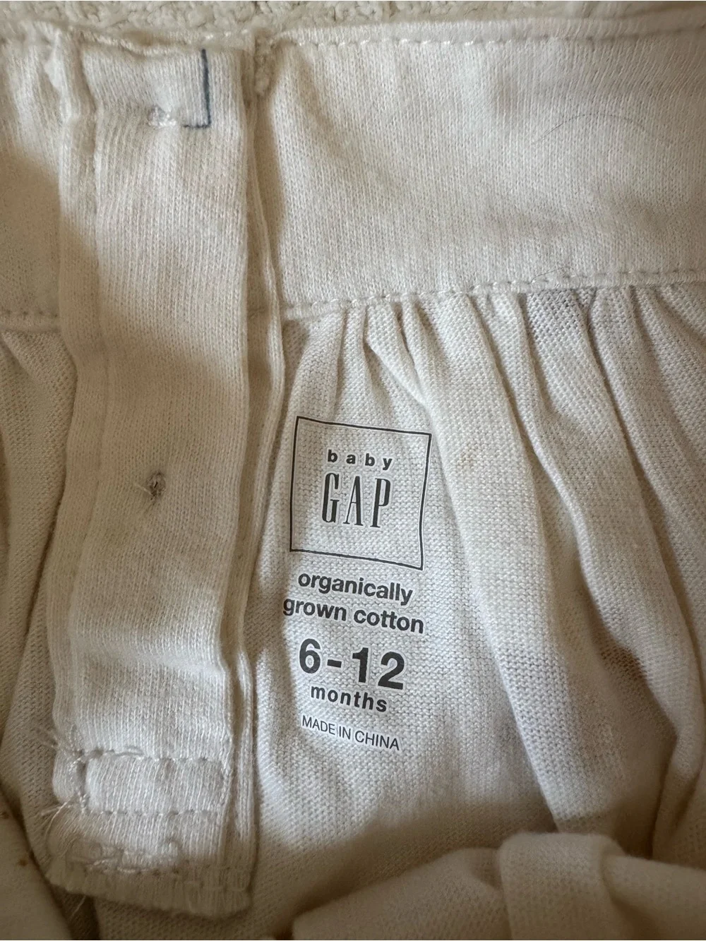 GAP organic cotton Cream Romper with Rainbow & Flamingo Print